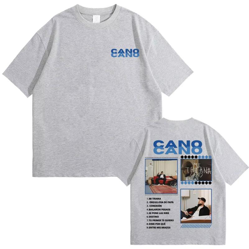 Rapper Cano Triana Tour Album 2025 Cover Tshirt Unisex Fashion Casual Loose T Shirts Unisex Women Vintage Oversized Ocollar Tees
