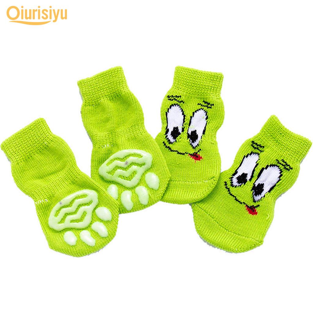 Тёплые нескользящие носочки для домашних питомцев 4штуки в комплекте