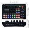 F998MAX Игровой аудиомикшер Стриминговый микшер с аудиоинтерфейсом BT Звуковая карта Изменитель голоса Звуковая карта, Для ПК Телефон