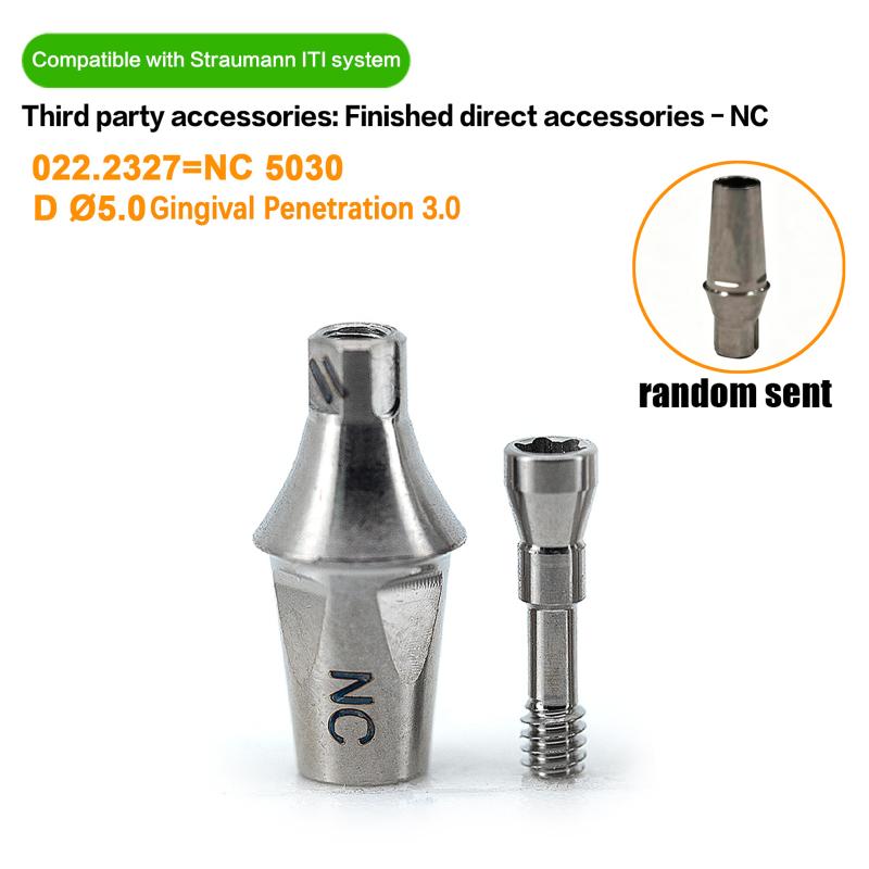 Titanium Straight Transfer Abutment For Straumann Bone Level Nc Rc Impression Coping Scan Body Healing Screws