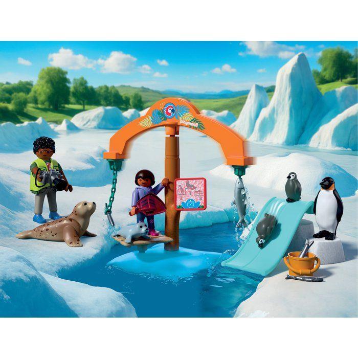 PLAYMOBIL 72073 Zoo : a la découverte de la banquise, univers miniature, 36 pieces, des 4 ans