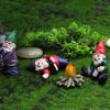 Fairy Garden Mini Gnomes Statue Resin Moss Micro Landscape Decoration Outdoor Fairy Miniature Dwarf Figurine Resin Ornaments