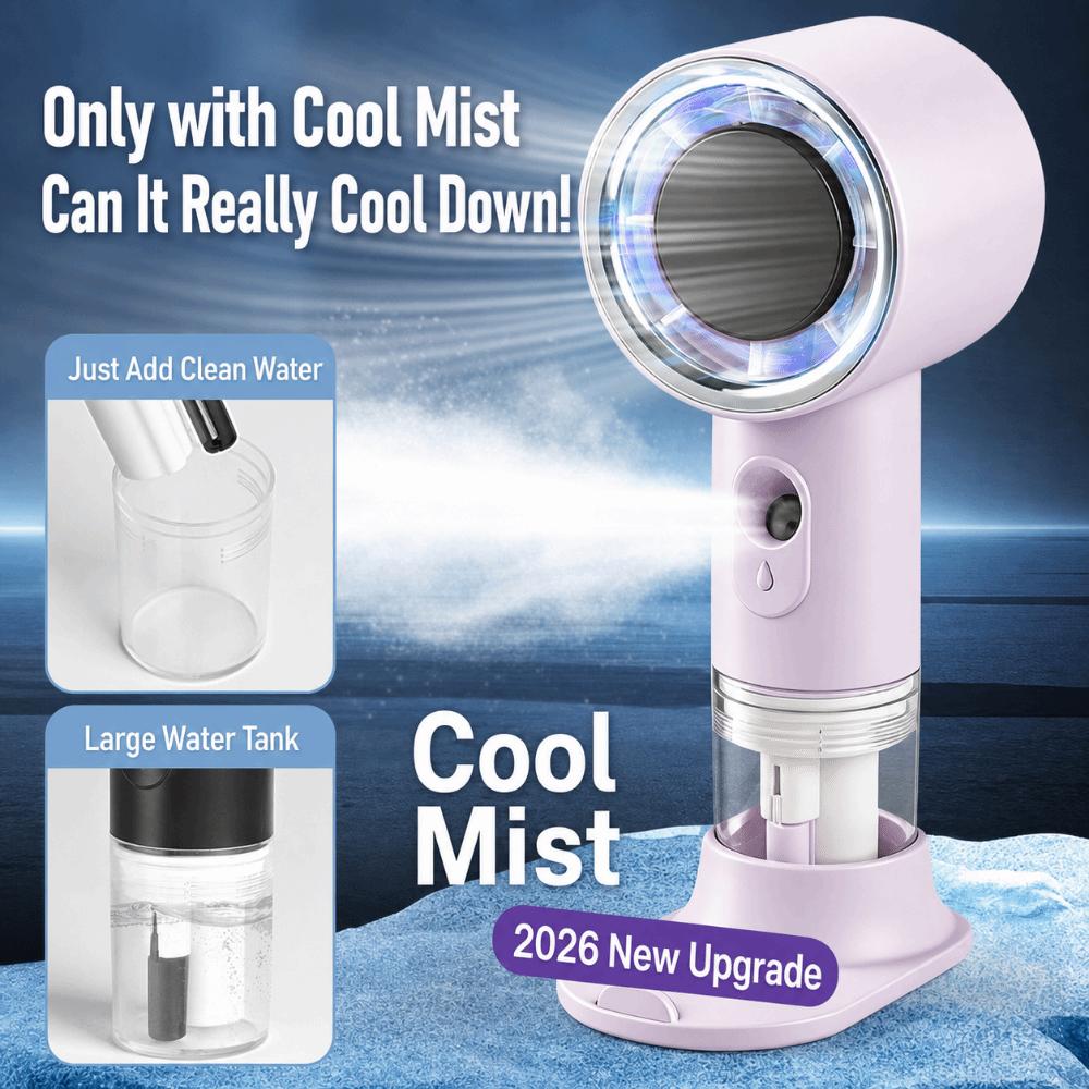 Rechargeable Misting Handheld Fan 3 Speed High-Speed Desktop Charging Fan  Summer Outdoor