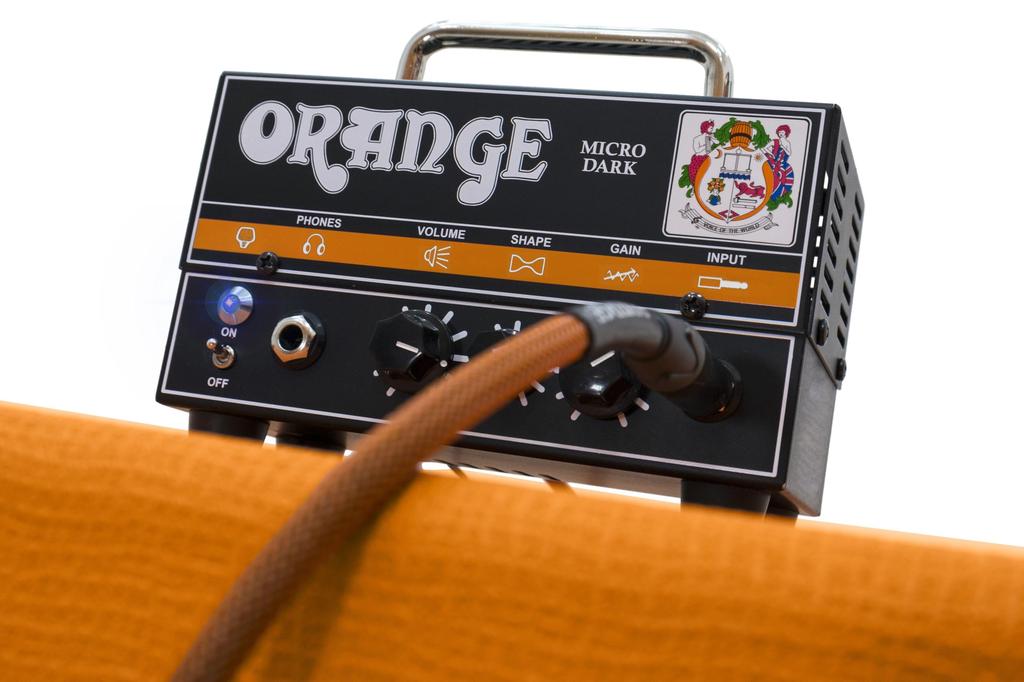 Гибридный гитарный усилитель ORANGE Micro Dark 20 Valve, гитарный усилитель MICRO DARK 20, черный