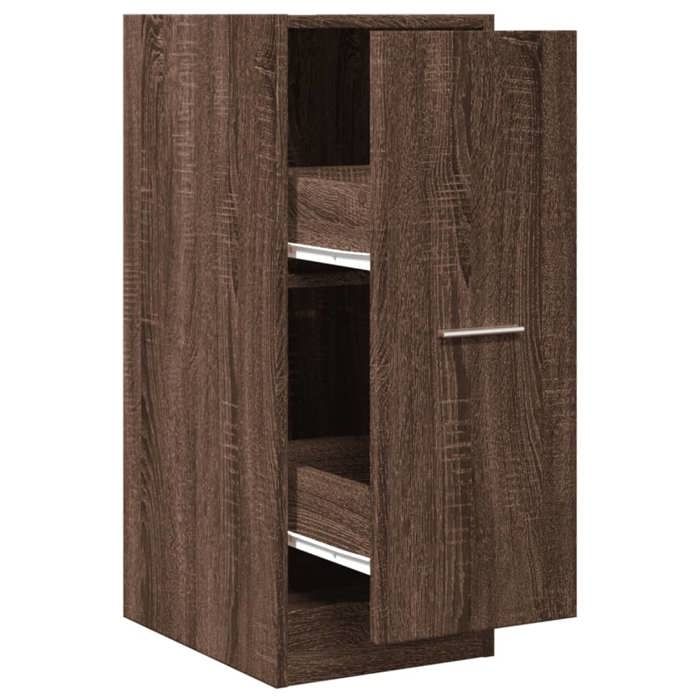 VidaXL Armoire apothicaire chêne marron 30x41x77,5cm bois d'ingénierie, coffre d'apothicaire, meuble d'apothicaire, coffre à 855157