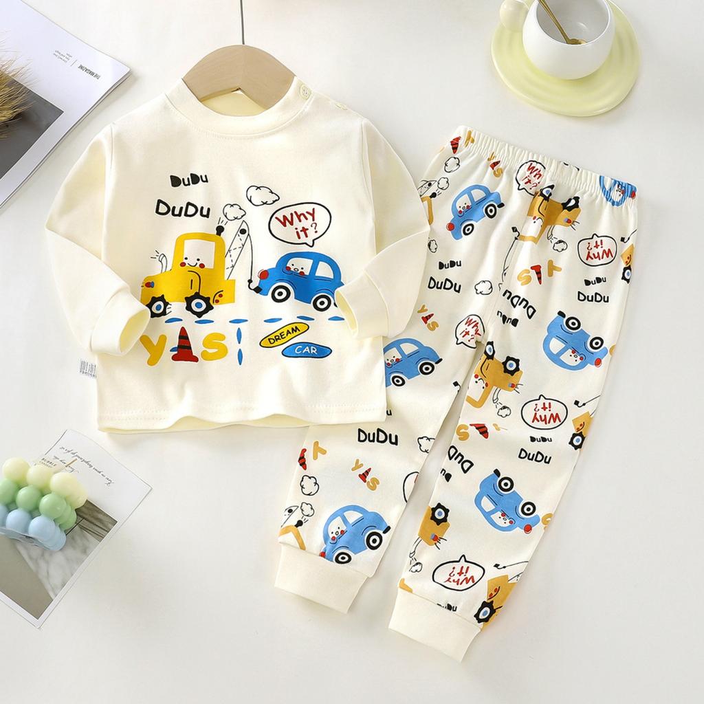 Детская одежда для дома и пижамы для мальчиков и девочек, комплекты с длинными рукавами и брюками
