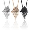 Retro Bold Wolf Head Necklace - Stylish Metal Animal Pendant Sweater Chain