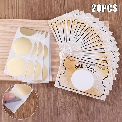 20 шт. Мои золотые билеты со скретч-картами. Сделайте сами. Сделай сам. Золотые билеты со скретч-картами. Маленькие призы. Подарочные карточки для вечеринок.