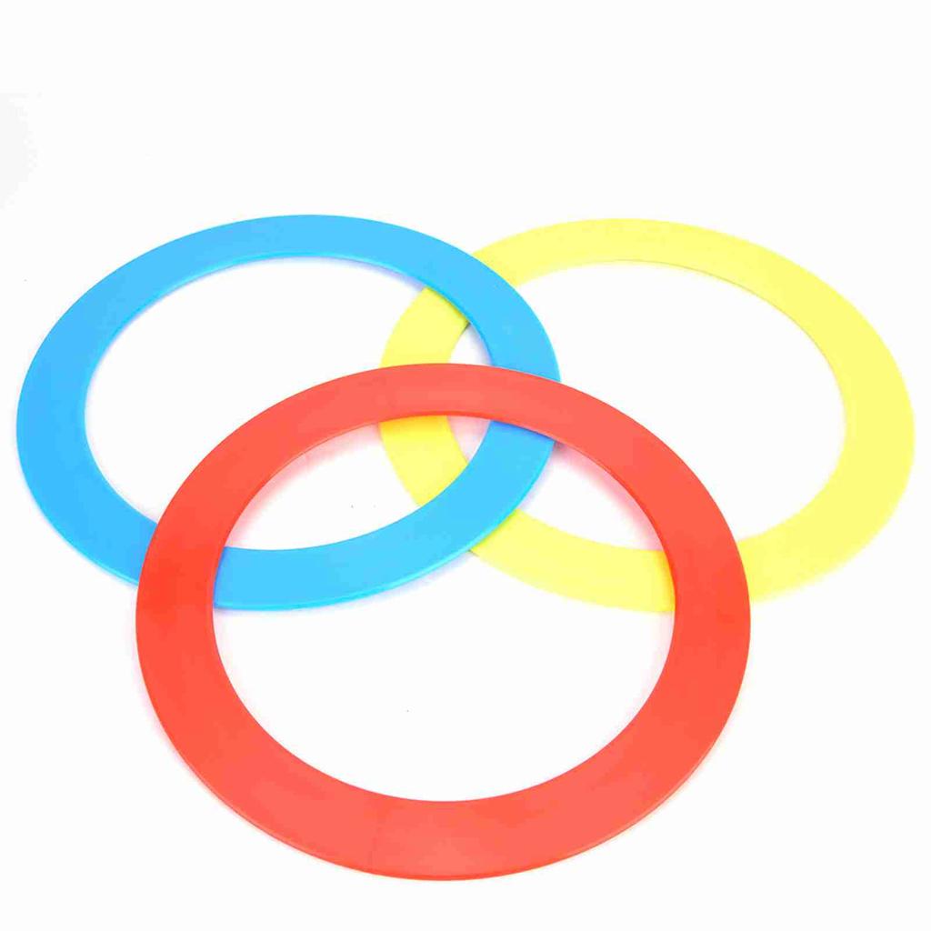 3PCS Set Juggling Acrobatics Throwing Toss Ring Bracelet Props Hand Clown Toy Blue Red Yellow