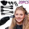 20 шт., кисть для окрашивания волос, миска для смешивания красок, набор ушных вкладышей, зажим для волос, инструменты для укладки волос