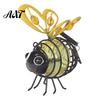 Weather Resistant Porch Hanging Decor Solar Bee Garden Light, Outdoor Solar-Powered Metal Lantern, Waterproof Automated Dusk to Dawn Lighting