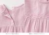ANGELIEBE Оригинальная детская одежда Двойная марля с кружевом Комплект matching dress bloomer для малышей, длинный, 51157365, Отделка, Мама-ребенок и комплект, Девочка, Рукава,