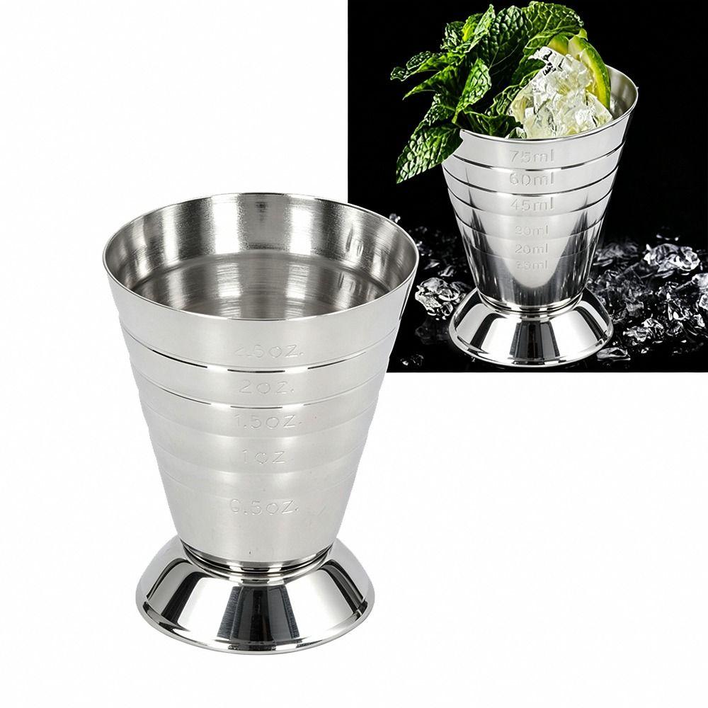 3 Scales Bar Measuring Cup 304 Stainless Steel Kitchen Measuring Cup Cocktail Jigger Bartender