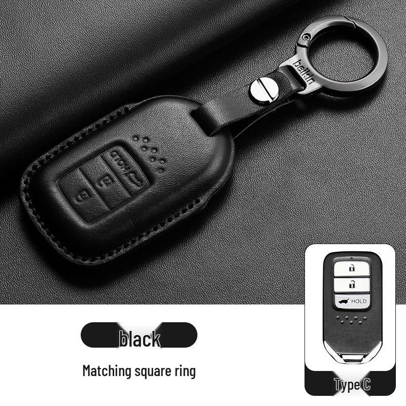 Stylish Key Cover for Eleventh Gen Civic, New CR-V, Accord, XR-V, Crown, HR-V, Xingge, and Haoying - Brown
