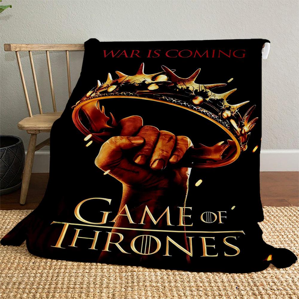 1PC WAR IS COMING GAME OF THRONES Outdoor Flannel Blanket Soft Plush Decor for Picnics, camping,Bedroom, Playroom, Office, or Lunch Break1133A