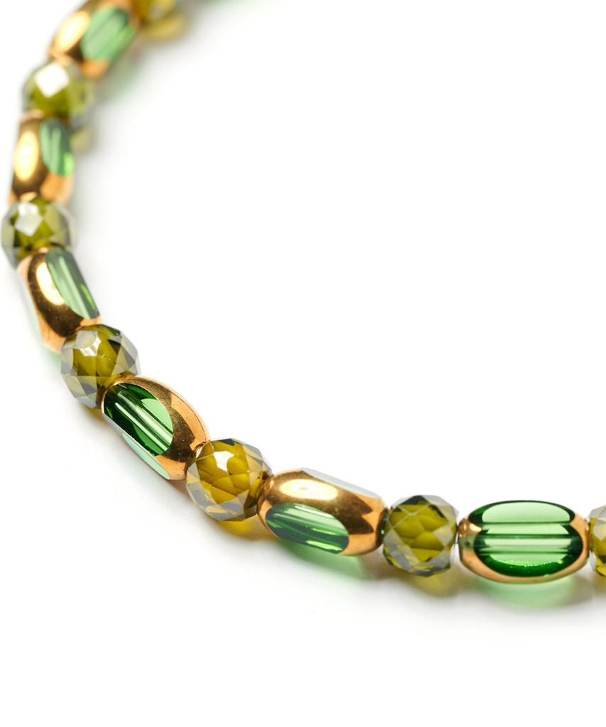 Браслет Polalita с камнями Green Gold Mix (Plt-Br-056_Gn)