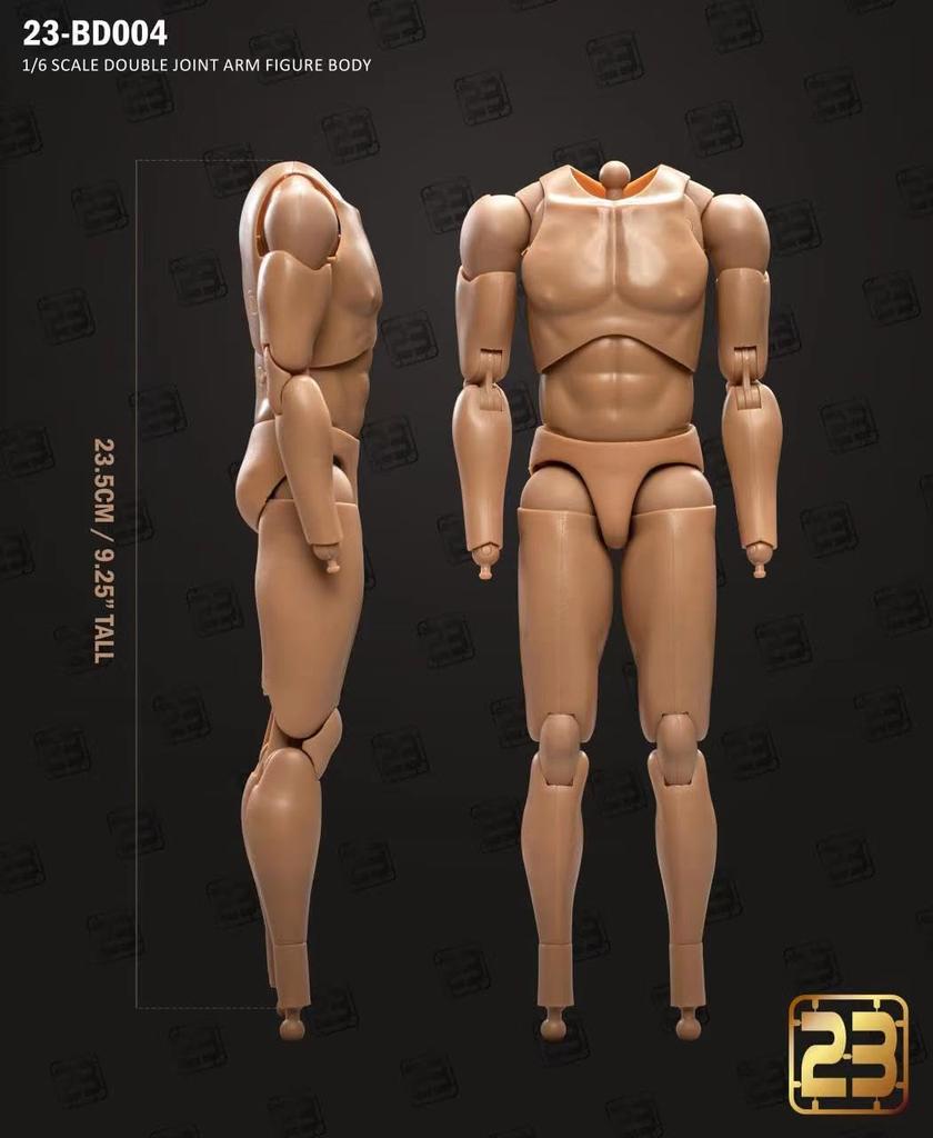 Игрушка Хобби [TOYBARJAPAN] Масштаб 1/6 Фигурка 23TOYS BD001/02/03/04/05/06 Мужское Экшн-Тело (Конечности не входят в комплект) (23-BD004 23.5СМ)