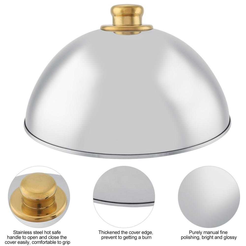 Stainless Steel Dome Platter Cover 10 Inch Basting Cover Lid Food Cover Dome Home Kitchen Use
