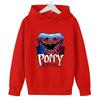 Детская толстовка Poppy Playtime, Хлопковый свитшот с принтом Huggy Wuggy для мальчиков и девочек, Повседневный пуловер с капюшоном для детей