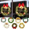 Christmas Window Clings Large Christmas Wreath Decals with Bow Bells Balls Xmas Static Stickers for Glass Holiday Home Office Stores Decor