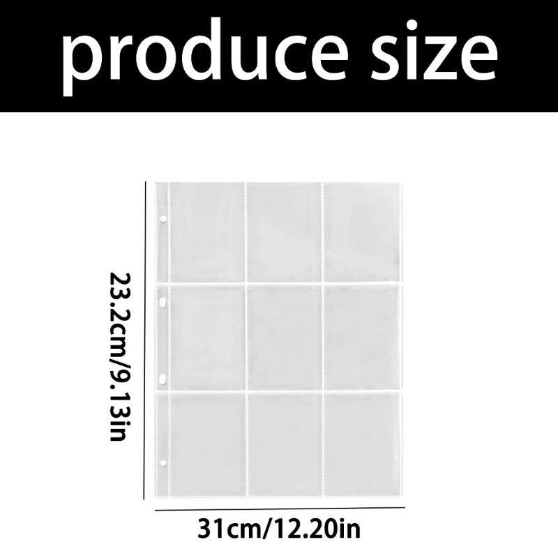 Пластиковая страница для фотоальбома, 20 шт., для коллекционных карт, плотные прозрачные кармашки-листы, защитные кармашки для фотокарточек