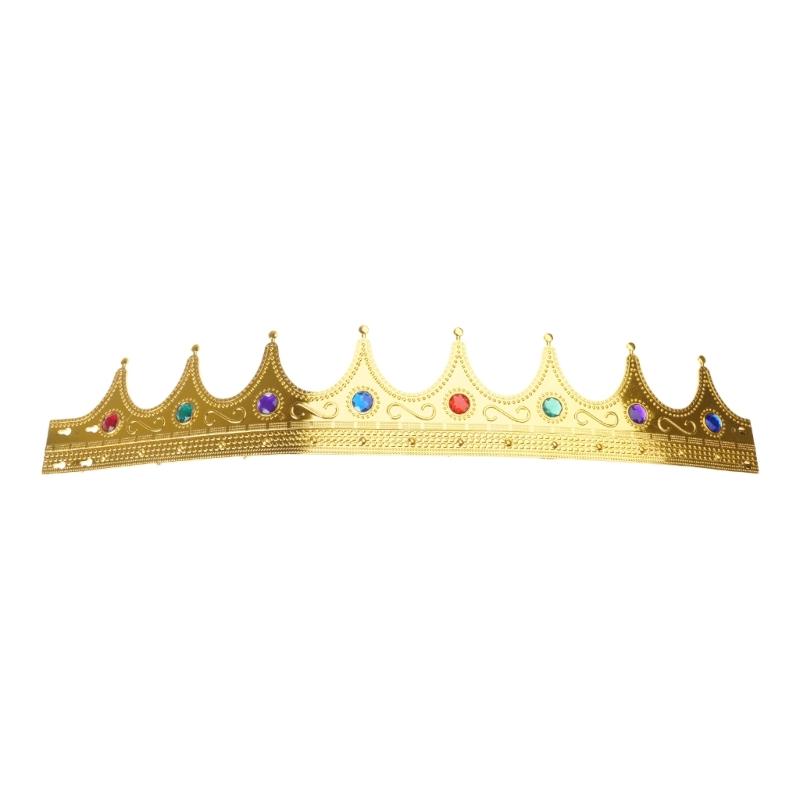 Golden Royal King Crowns,Delicate Birthday Crown Hat Princed Costume Accessories Halloween Shower Party Photo Props