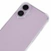For iPhone 16 Case Clear TPU Protective Back Phone Cover with Strap (Large Lens Hole)