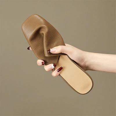 Модные Новые Летние Женские Туфли Мюли Женские Туфли Простые Женские Шлепанцы Низкий Каблук Квадратный Носок Шлепанцы Женская Обувь Zapatos De Mujer