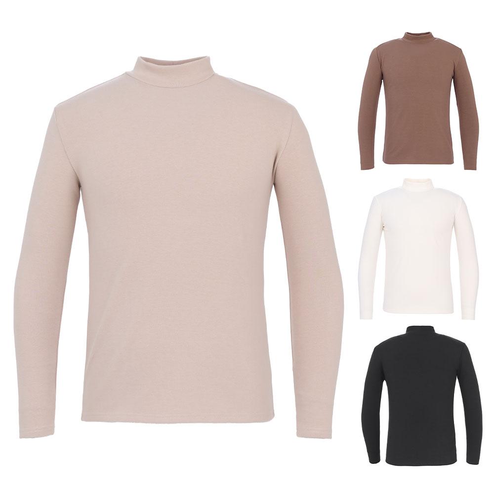 KIM YOUNG JOO GOLF Winter Solid Soft Spandex Turtleneck Men'S Golf T-Shirt Dofmts46