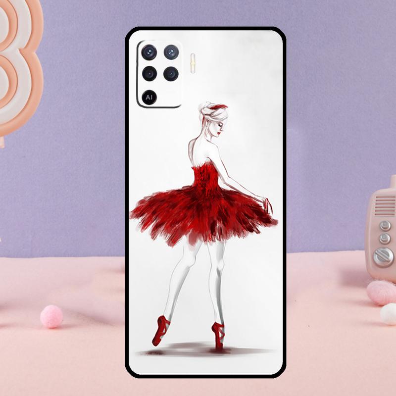 Чехол для телефона Танцовщица Балерина Для Oppo A38 A18 A58 A78 A98 A79 A40 A60 A80 A16 A76 A96 A15 A74 A94 A54 A77 A17