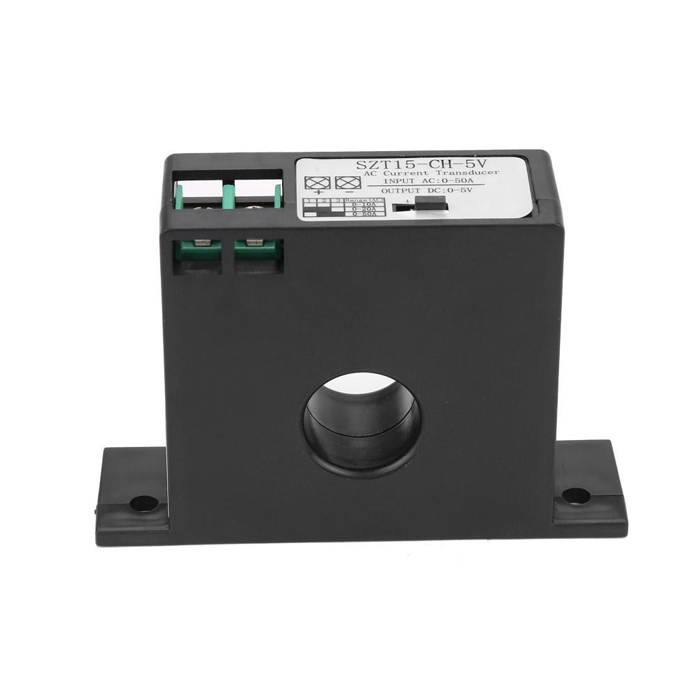 AC Current Transducer Transmitter Current Mutual Inductor AC 0-50A to 0-5V SZT15-CH-5V