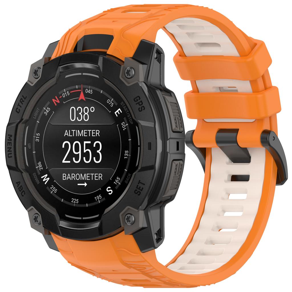 Двухцветный силиконовый ремешок для Garmin Instinct 3 50 мм 45 мм Официальный удобный браслет ремень для Garmin Instinct 3 45 мм 50 мм ремень