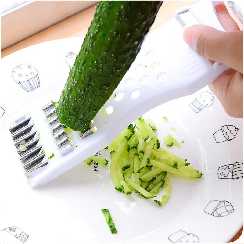 Домашняя кухня Многофункциональная овощерезка четыре в одном Шинковка для картофеля Терка для редиса Слайсер для огурцов Ручная овощечистка Кухня