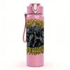 1PC Dark Metal Band Ornate Skull Print 750ml Portable Sports Water Bottle Leakproof Gym Outdoor Travel Drink Cup