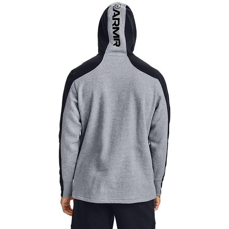 Under Armour Мужская толстовка Baselin Современная серая с капюшоном Умеренный Обычный 1356765-011
