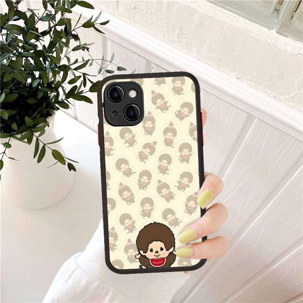 Cute Cartoon M-Monchhichi Phone Case For IPhone 14 12 13 Mini Pro Max 8 7 Plus X XR XS MAX Translucent Matte Covers
