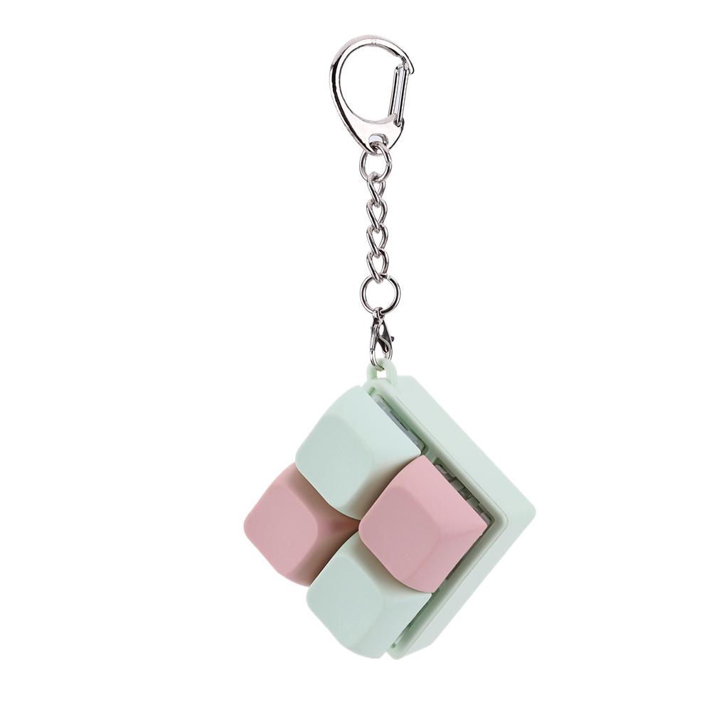 4 Keys Mechanical Keyboard Axis Tester DIY Keycaps Stress Relief Toy Finger Calming Fidget Keyborad Button Office Toy Keychain