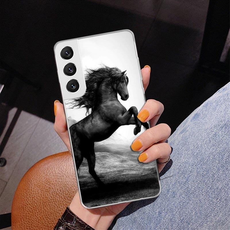 Horse Great Beauty Galloping Phone Case For Samsung Galaxy S24 S25 Edge S26 Ultra S23 S22 S21 Plus S20 FE + Personalized Print C