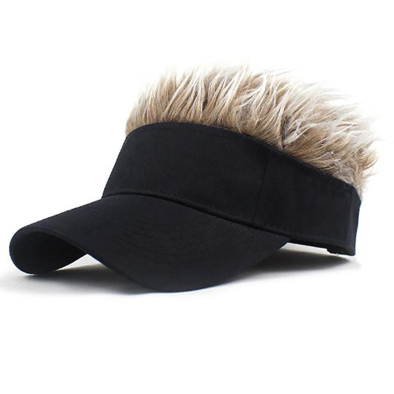 1 шт. бейсболка забавная кепка с козырьком интерес дышащая хип-хоп интегрированный тип солнцезащитная кепка парик