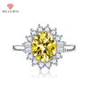 Classic Four Prong Opening Resizable Rings For Women Zircon Engagement Party Fine Jewelry Gift