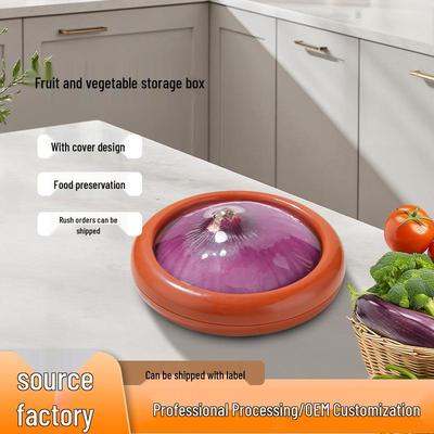 Портативный контейнер для сохранения свежести фруктов и овощей: Герметизация для защиты от окисления для авокадо, лука, помидора и чеснока