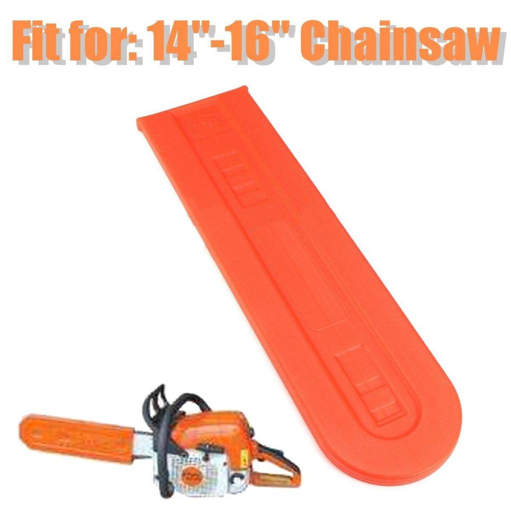 14'' 16'' Chainsaw Bar Cover Scabbard Protector Universal Guide Plate Set Orange