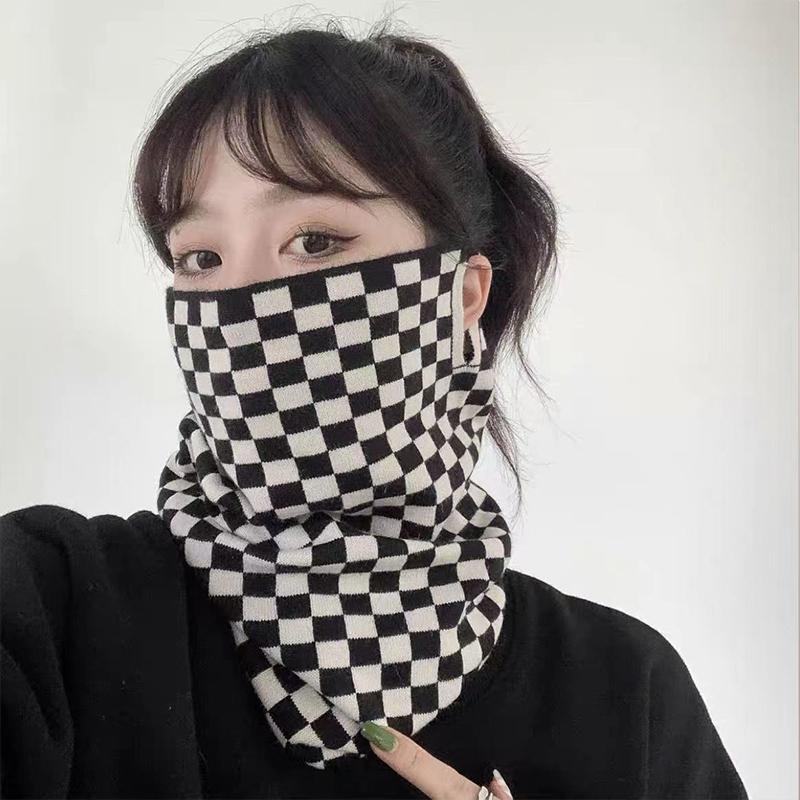 Осенне-зимний многофункциональный универсальный шейный шарф с ушами для сохранения тепла и защиты от холода в корейском стиле