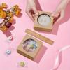 22 шт. квадратных подарочных коробок из крафт-бумаги с прозрачным ПВХ-окном BurlyWood, идеально подходящих для упаковки подарков на вечеринку, выпечки и ювелирных изделий