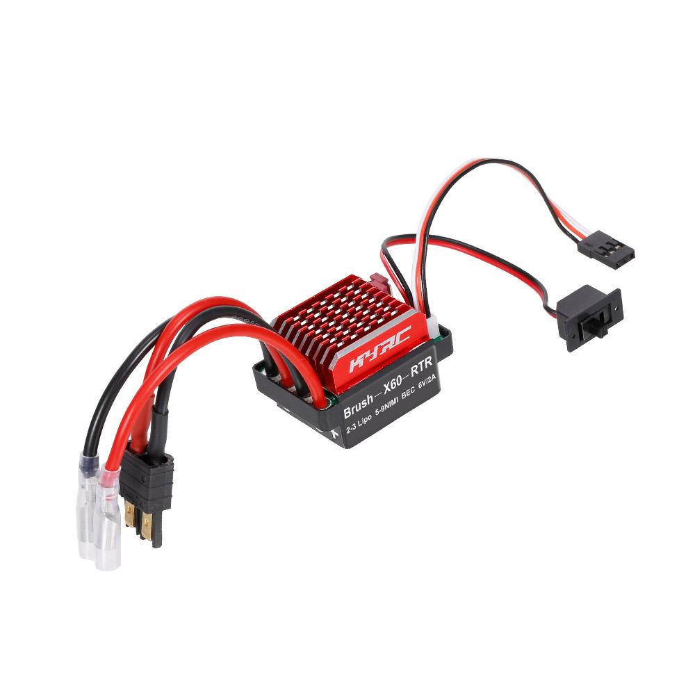 60A ESC с дистанционным управлением, автомобильный ESC, матовый электрический контроллер скорости, 6 В/2 А, замена BEC для 1/10