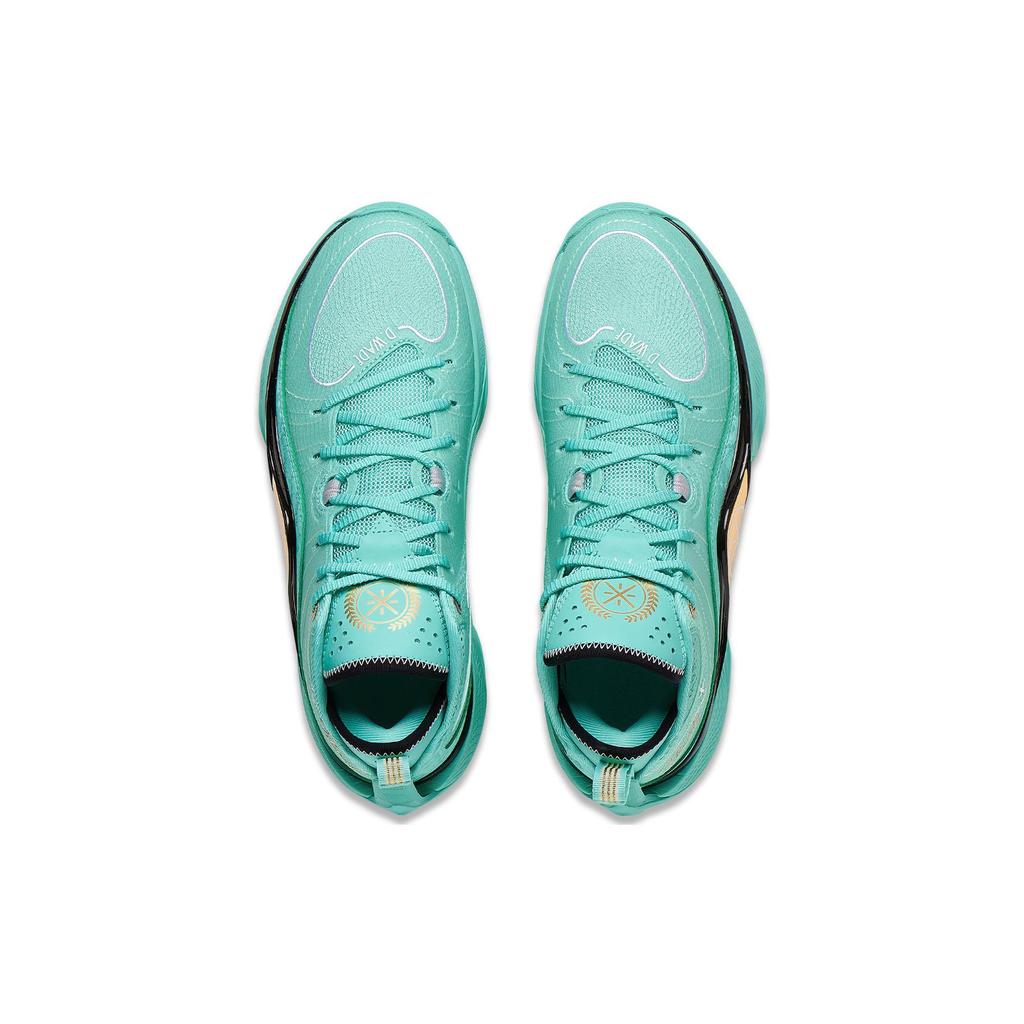 Li Ning Wade Shadow 5 Удобная амортизация Легкие Отскок Средняя высота Баскетбольные кроссовки Мужские Попугайный зеленый ABPT053-4