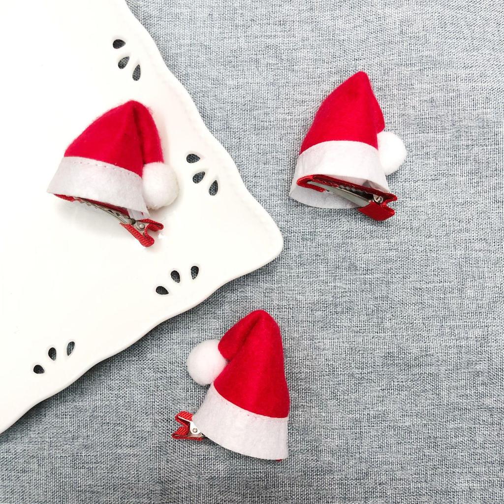 Плюшевая рождественская шляпа-заколка для праздничного декора и подарков