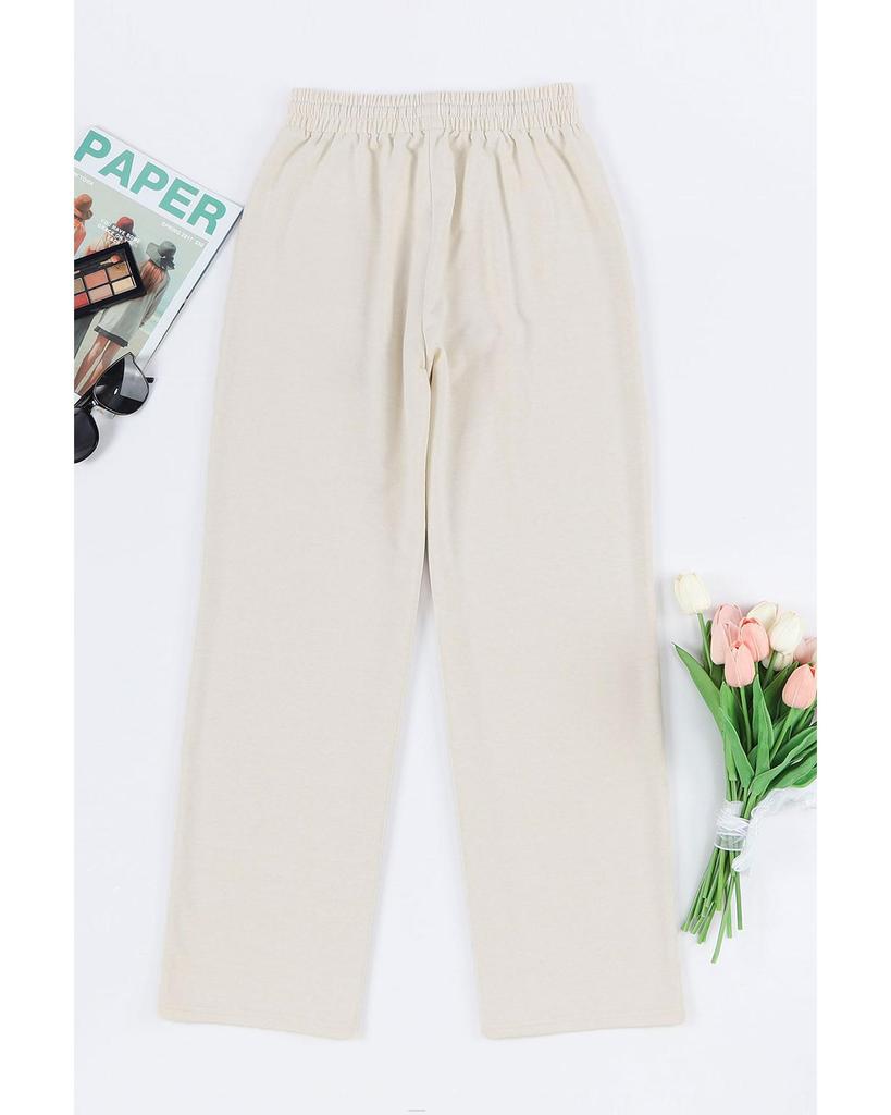 Azura Exchange Трикотажные брюки с кулиской на талии и карманами