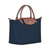 Longchamp Канвас с кожаной отделкой Сумка Маленькая Женская Морской Синий 1621089P68