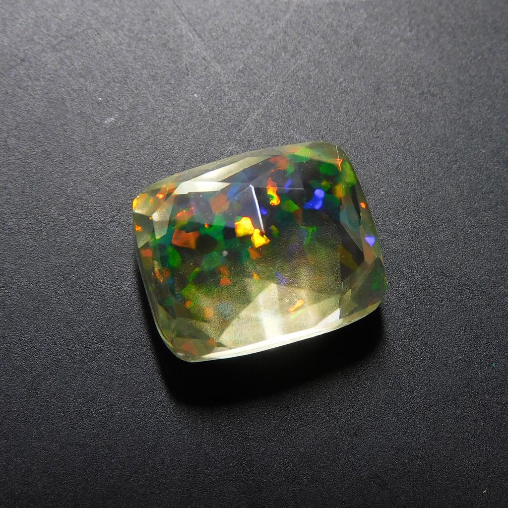 Opal Lab Created 9.30 Ct Cushion Certified Beautiful Loose Gemstone